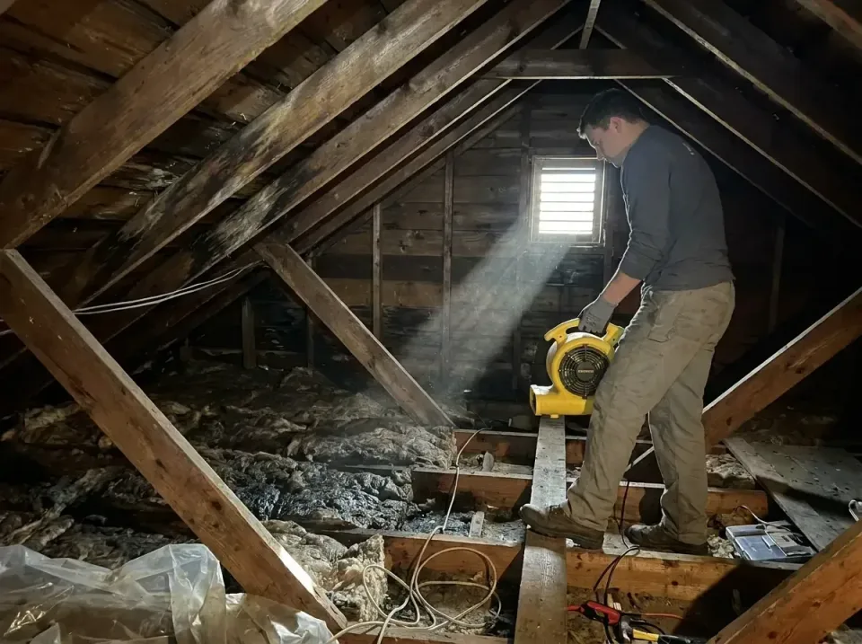 attic-water-damage-drying-proc-007 — frequently asked questions, Emergency Water Extraction & 24/7 Flood Response in Walker…